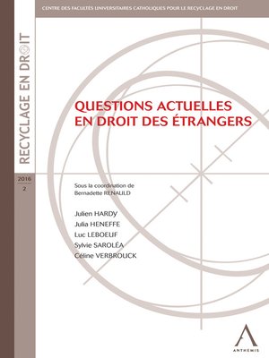 cover image of Questions actuelles en droit des étrangers